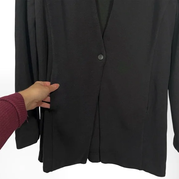 NIC + ZOE Grace Black Knit Jacket Fitted Blazer Women's L - Picture 6 of 9